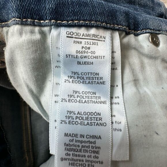 Good American Good Waist Crop with Chewed Hem - Picture 5 of 6